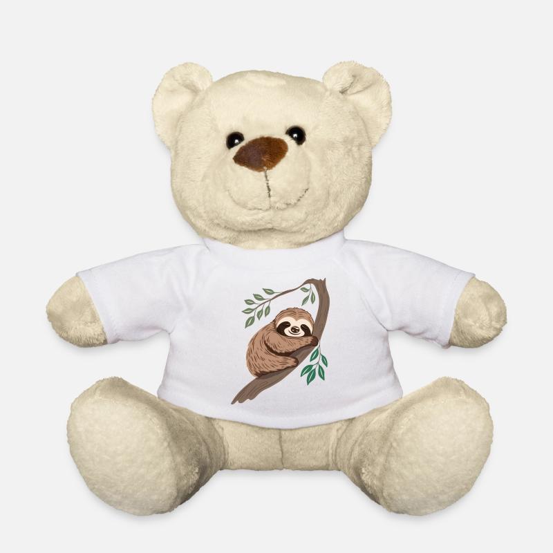 Faultier Schlafen Chillen - Teddy - Weiß