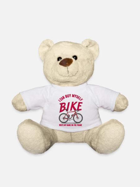 T-shirt de citation de vélo personnalisé - Nounours - blanc