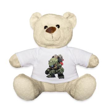 Robot de combat Chibi - Nounours - blanc - Devant