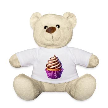 Vanilla and Chocolate Cupcake - Teddy Bear - white - Front