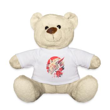 Chinese White Dragon - Teddy Bear - white - Front