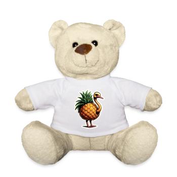 Ostrich ostrich in pineapple - Teddy Bear - white - Front