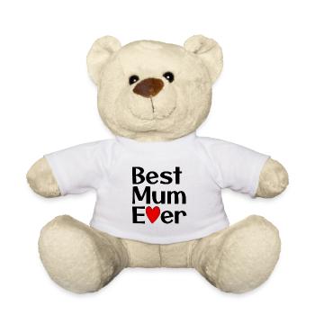 Best Mum Ever Mother's ❤️ Day, Mother Day - Teddy Bear - white - Front