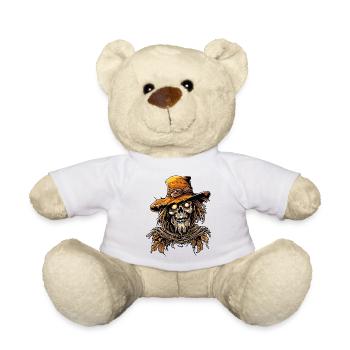 Épouvantail / Ouvrier de la moisson / Champ de maïs / Champ - Nounours - blanc - Devant