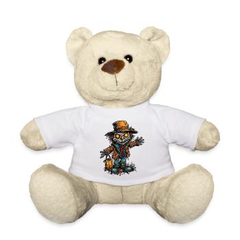 Épouvantail / Ouvrier de la moisson / Champ de maïs / Champ - Nounours - blanc - Devant
