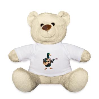 Mallard Duck Guitar - Teddy Bear - white - Front