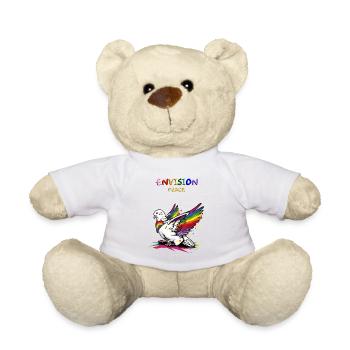 Vibrant Pride Dove : un symbole de paix et de LGBTQ+ - Nounours - blanc - Devant