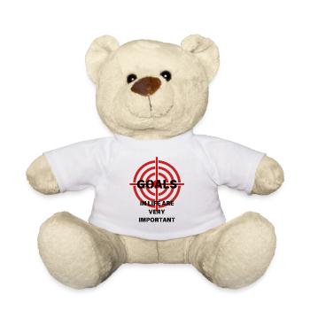 ZIELE im Leben sind sehr wichtig - Teddy - Weiß - Vorne