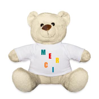 MAÎTRESSE. MAITRE. MERCI. MERCI MAÎTRESSE - Nounours - blanc - Devant