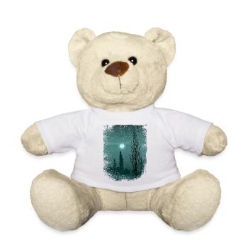 Moon shimmers on trees - Teddy Bear - white - Front