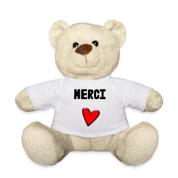 MERCI. MAÎTRESSE. MAÎTRE. MERCI MAÎTRESSE - Nounours - blanc - Devant