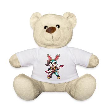 Cute Little Female Bunny - Teddy Bear - white - Front