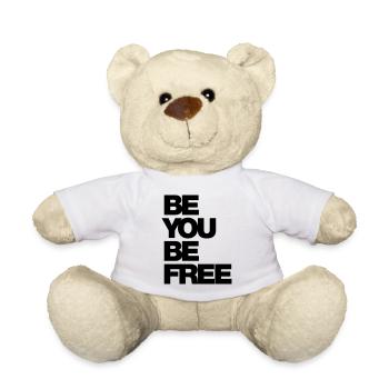 Typo Be You Be Free Diversité hf 1C - Nounours - blanc - Devant