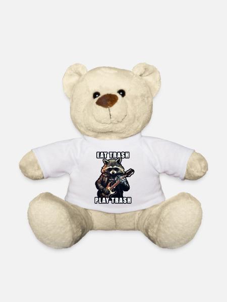 Guitare raccoon métalleux - Nounours - blanc