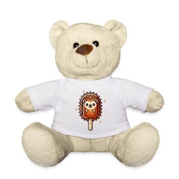 niedliches Igel-Eis-Motiv für den Sommer - Teddy - Weiß - Vorne