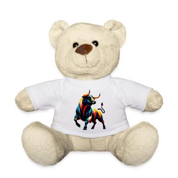 Bull - Teddy Bear - white - Front