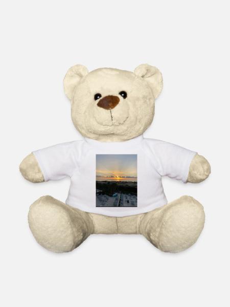 Sonnenuntergang am Strand - Teddy - Weiß