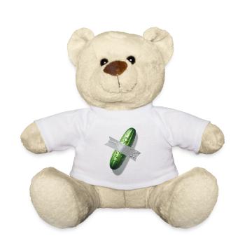 Cucumber on Wall - The Next Big Art Meme! - Teddy Bear - white - Front