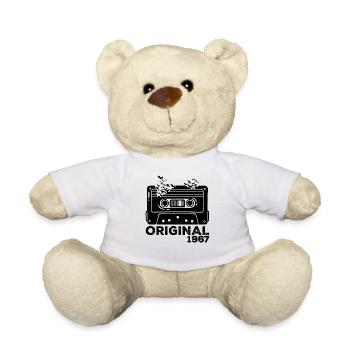 Année de naissance 1967 Cassette 1967 Anniversaire 1967 - Nounours - blanc - Devant