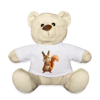 Ecureuil effet cartoon - Nounours - blanc - Devant