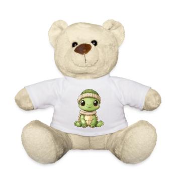 tortue mignon mignon bébé enfants animal dessin animé - Nounours - blanc - Devant