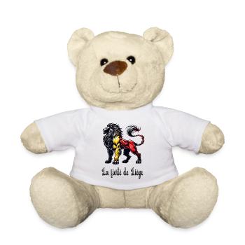 Motif du drapeau lion de Liège - Nounours - blanc - Devant
