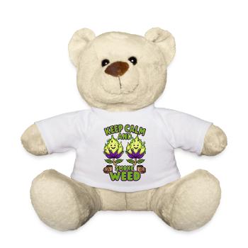 Funny Grass Flowers - Teddy Bear - white - Front