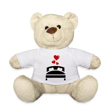 ehebett herzen - Teddy - Weiß - Vorne