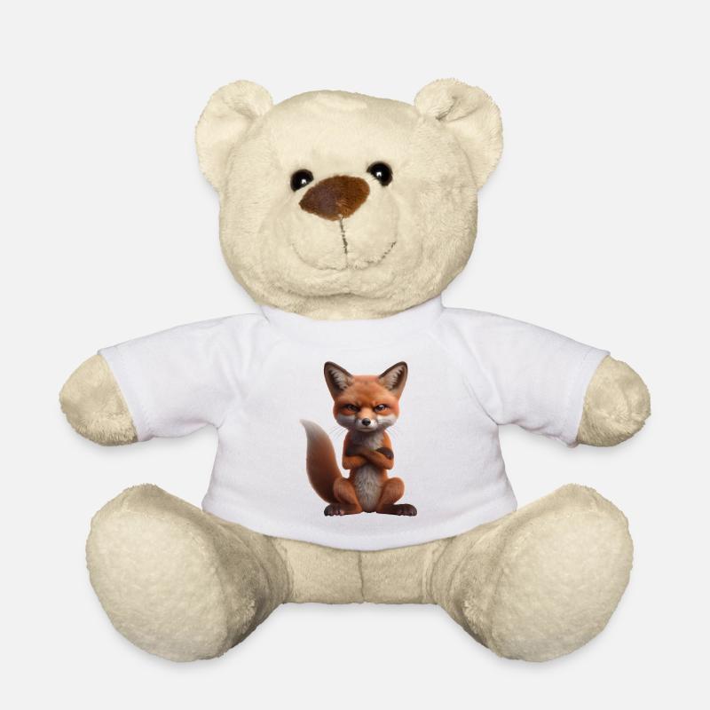 Fuchs grimmig 2 - Teddy - Weiß