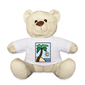 Strand und Sonnenuntergang - Teddy - Weiß - Vorne