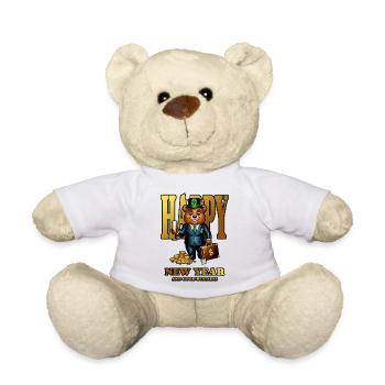 New Year Lucky Bear - Teddy Bear - white - Front