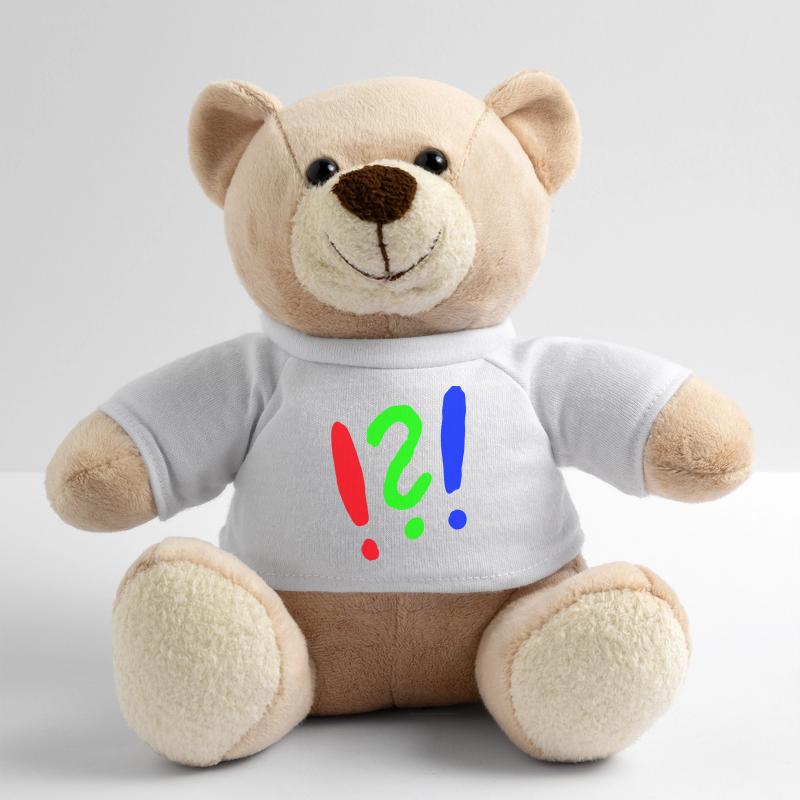 Exclamation mark/question mark comic style Teddy Bear