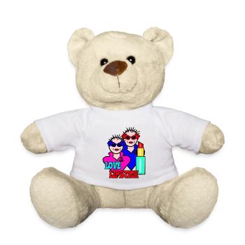 Femina festive avec rouge à lèvres - Nounours - blanc - Devant