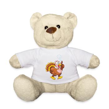 Lustiger Truthahn hat eine Idee - Teddy - Weiß - Vorne