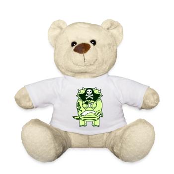 Triceratops Dinosaure Sabre Pirate Capitaine Dino - Nounours - blanc - Devant