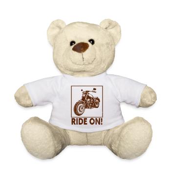 Moto Motocross Vélo de course Sport automobile - Nounours - blanc - Devant