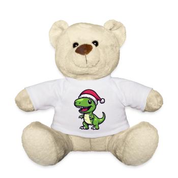 Dinosaure T-Rex Noël - Nounours - blanc - Devant