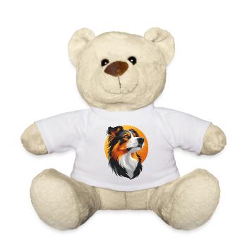 Australian Shepherd Portrait Dog Herding Dogs - Teddy Bear - white - Front