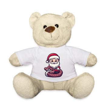 serpent cobra père noël dessin animé - Nounours - blanc - Devant