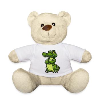 Alligator Comic - Teddy Bear - white - Front
