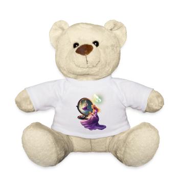 Princess in front of mirror - Teddy Bear - white - Front
