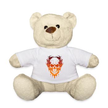 Schädel der Gesetzlosen Autobahn-Gangs Tod von Bikern - Teddy - Weiß - Vorne