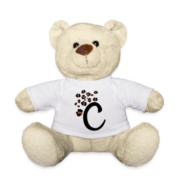 Buchstabe c Leopardenmuster - Teddy - Weiß - Vorne