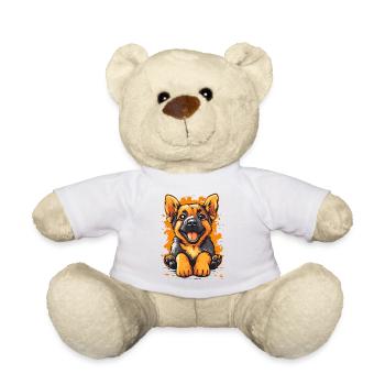 Berger Allemand Chiot Drôle Chien Chiens - Nounours - blanc - Devant