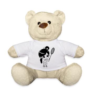 Badminton Filles - Nounours - blanc - Devant