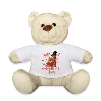 xoxo love you amore Blumen Frauen Valentinstag 14 - Teddy - Weiß - Vorne