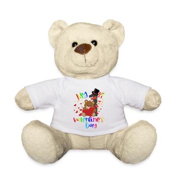 xoxo love you amore Blumen Frauen Valentinstag 14 - Teddy - Weiß - Vorne