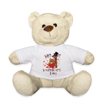 xoxo love you amore Blumen Frauen Valentinstag 14 - Teddy - Weiß - Vorne