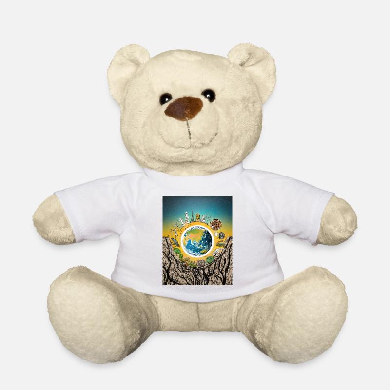 Die Erde - Teddy - Weiß