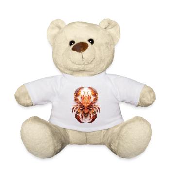 Zodiac sign Scorpion - Teddy Bear - white - Front